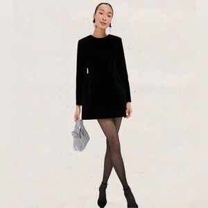 Elegant Black Long Sleeve Dress